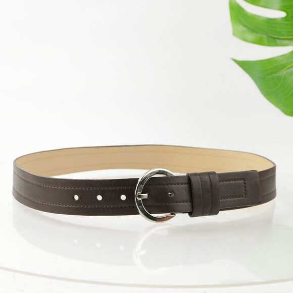 Via Spiga Accessories - Via Spiga Womens Belt Size Medium M  Brown Leather Ring Buckle Elegant Dress
